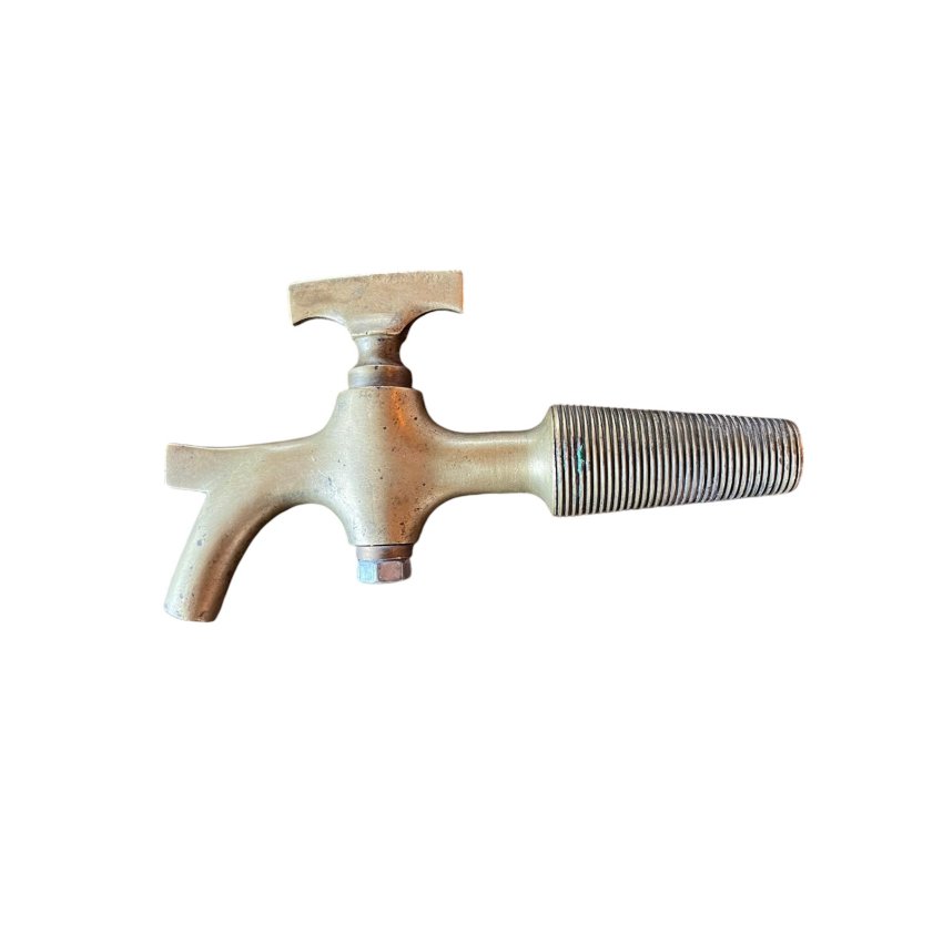 MATERIAUX D'ANTAN : ROBINET DE TONNEAU EN LAITON ORIGINE FRANCE