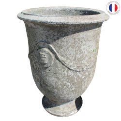 Matériaux d'Antan : VASE ANDUZE AVEC GUIRLANDE PIERRE H78