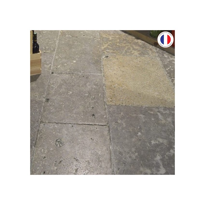Matériaux d'Antan : DALLAGE PERIGORD BLEU GRIS BEIGE 1ER CHOIX