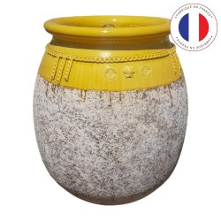 Matériaux d'Antan : JARRE GOUTTE GUIRLANDE JAUNE TRADITION H80