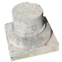 Matériaux d'Antan : PETIT SOCLE ANCIEN EN PIERRE RECONSTITUEE H35