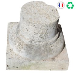 Matériaux d'Antan : PETIT SOCLE ANCIEN EN PIERRE RECONSTITUEE H35