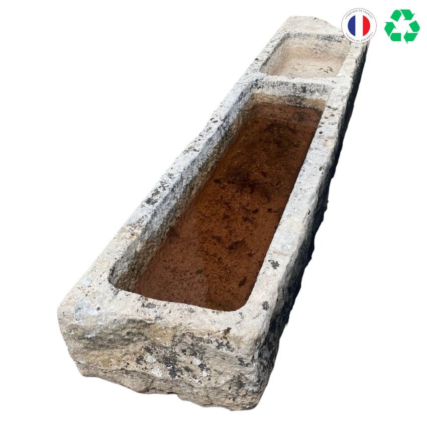 Matériaux d'Antan : AUGE ANCIENNE 2 BACS EN PIERRE L193