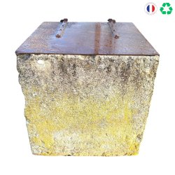 Matériaux d'Antan : PUITS CARRE ANCIEN AVEC COUVERCLE H71