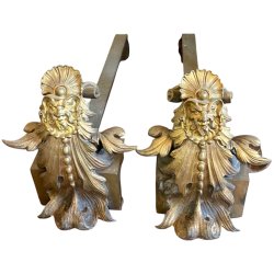 Matériaux d'Antan : PAIRE DE CHENETS H18