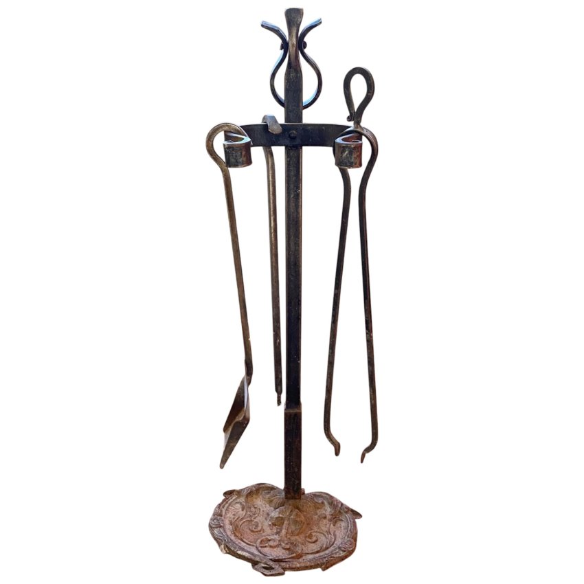 Matériaux d'Antan : ENSEMBLE ACCESSOIRES CHEMINÉE H83