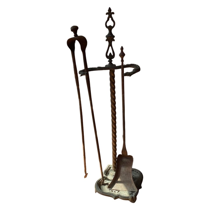 Matériaux d'Antan : SERVITEUR AVEC ACCESSOIRES H74