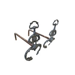 Matériaux d'antan : PAIRE DE CHENETS ANCIENS H31