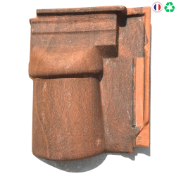 Matériaux d'Antan : TUILE SOUS-FAITIERE TBF 16 ROUMAZIERE 3/4 SFRC