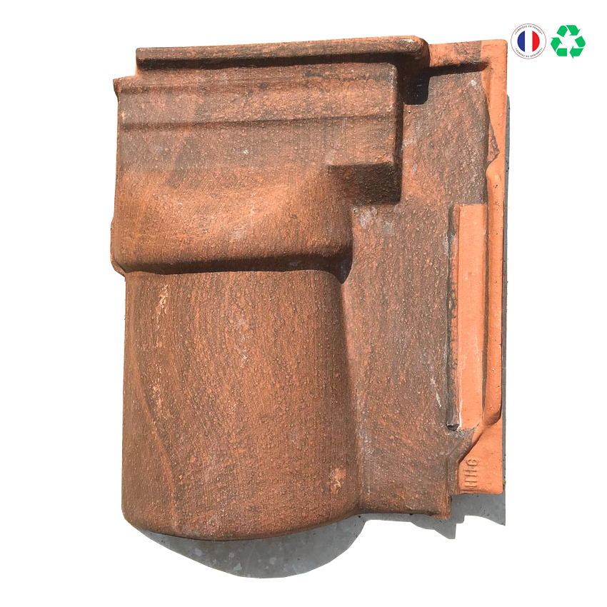 Matériaux d'Antan : TUILE SOUS-FAITIERE TBF 16 ROUMAZIERE 3/4 SFRC