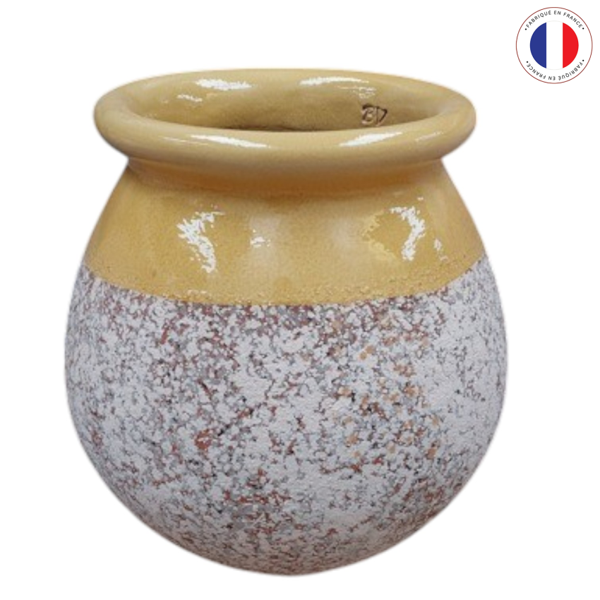 Matériaux d'Antan : JARRE GOUTTE JAUNE MIEL H60