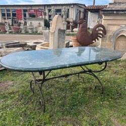 Matériaux d'antan : TABLE EN MARBRE VERT