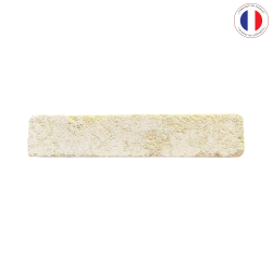 Matériaux d'antan : BRIQUETTE EN PIERRE 25 X 5 X 3 JAUNE VIEILLIE AU TAMBOUR
