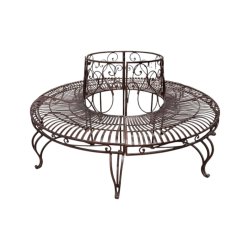 Matériaux d'antan : BANC ROND FER FORGE L220