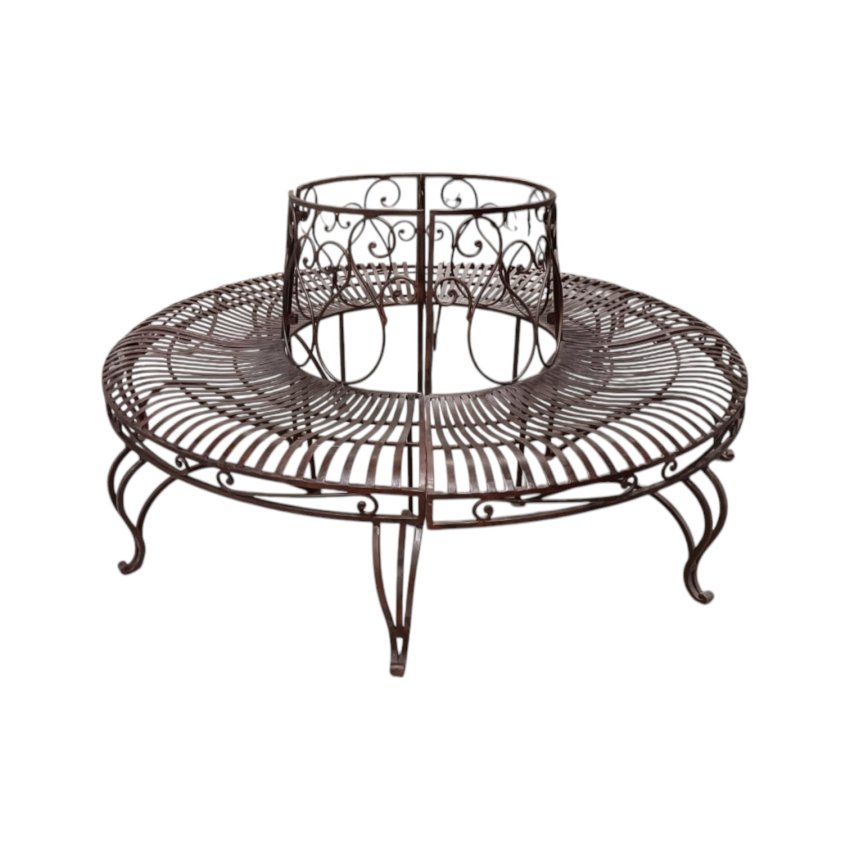 Matériaux d'antan : BANC ROND FER FORGE L220