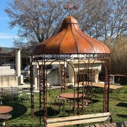Matériaux d'Antan : KIOSQUE ROND FEUILLES FER H400
