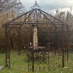 Matériaux d'Antan : KIOSQUE OCTOGONE FEUILLES FER D365