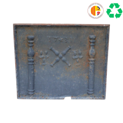 Matériaux d'Antan : PLAQUE DE CHEMINEE EN FONTE H70