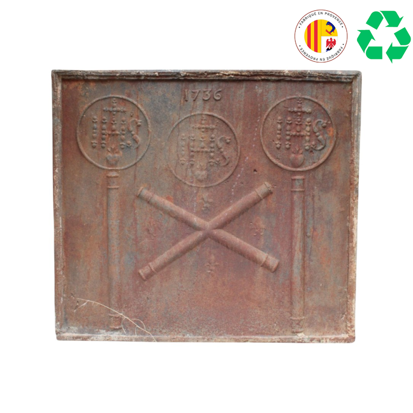 Matériaux d'Antan : PLAQUE DE CHEMINEE FONTE H86