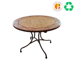 Matériaux d'antan : TABLE RONDE EN ZELLIGE H75 D110