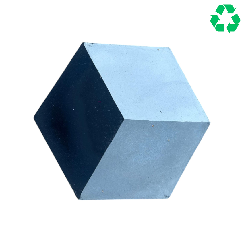 Matériaux d'Antan : LOT DE CARREAUX HEXAGONAUX EN CIMENT A MOTIF