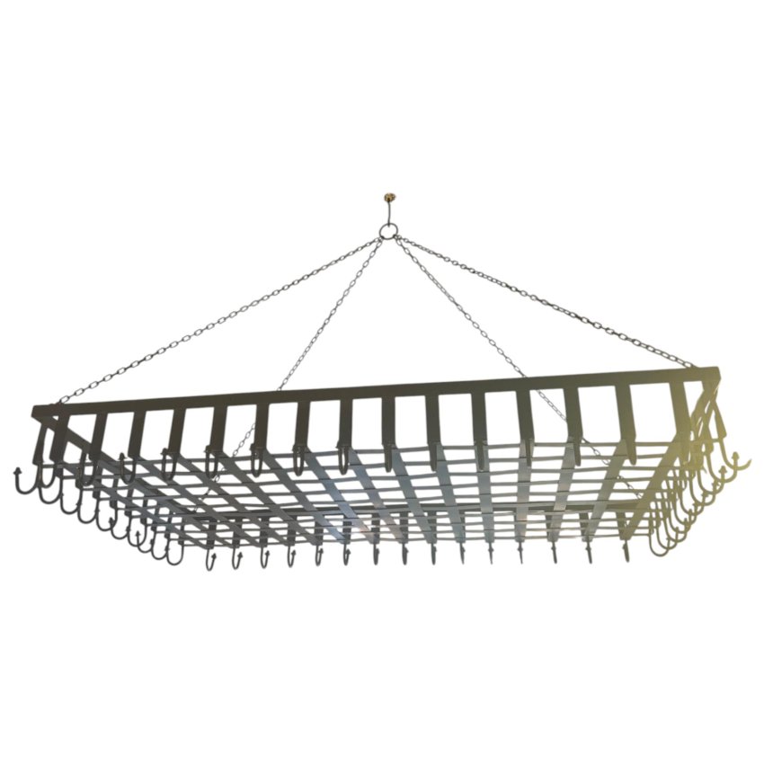 Matériaux d'Antan : PORTE CASSEROLE SUSPENDUE L130