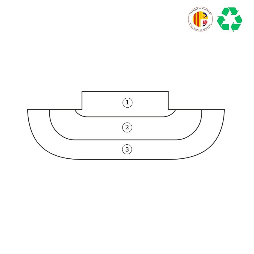 ESCALIER EN PIERRE DE CASSIS GRISE