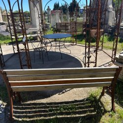 Matériaux d'Antan : BANC BOIS ET FONTE L155