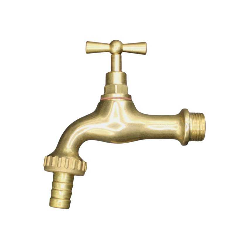 Matériaux d'Antan : ROBINET AVEC VIS EN LAITON BRILLANT