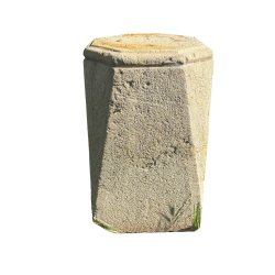 SOCLE OCTOGONAL EN PIERRE DE SAVONNIERES H57