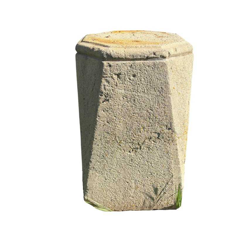 SOCLE OCTOGONAL EN PIERRE DE SAVONNIERES H57
