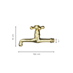 Matériaux d'Antan : ROBINET RETRO LAITON BRILLANT