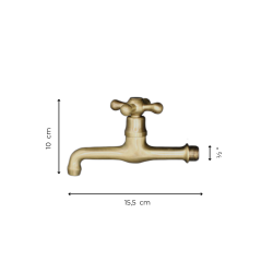 ROBINET RETRO LAITON VIEILLI 1/2"