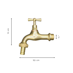 Matériaux d'Antan : ROBINET AVEC VIS EN LAITON BRILLANT