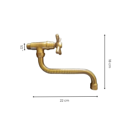Matériaux d'Antan : ROBINET MURAL COUDE