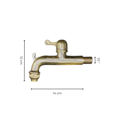 Matériaux d'Antan : ROBINET PORTE-SEAU LAITON 14 CM