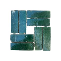 Matériaux d'antan : ZELLIGE VERT 14,5x4,5x2,5