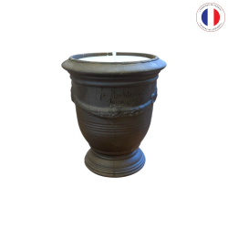 Matériaux d'Antan : MINI VASE ANDUZE BOUGIE TERRE NOIRE NATURELLE H14
