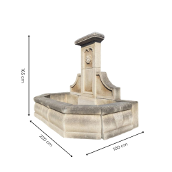 FONTAINE MURALE ÉTROITE H165