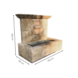 FONTAINE MURALE AVEC BEC H160