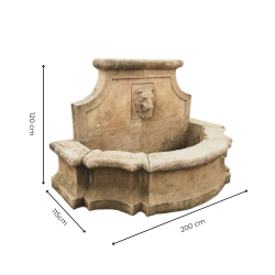 FONTAINE MURALE AVEC TÊTE DE LION H120