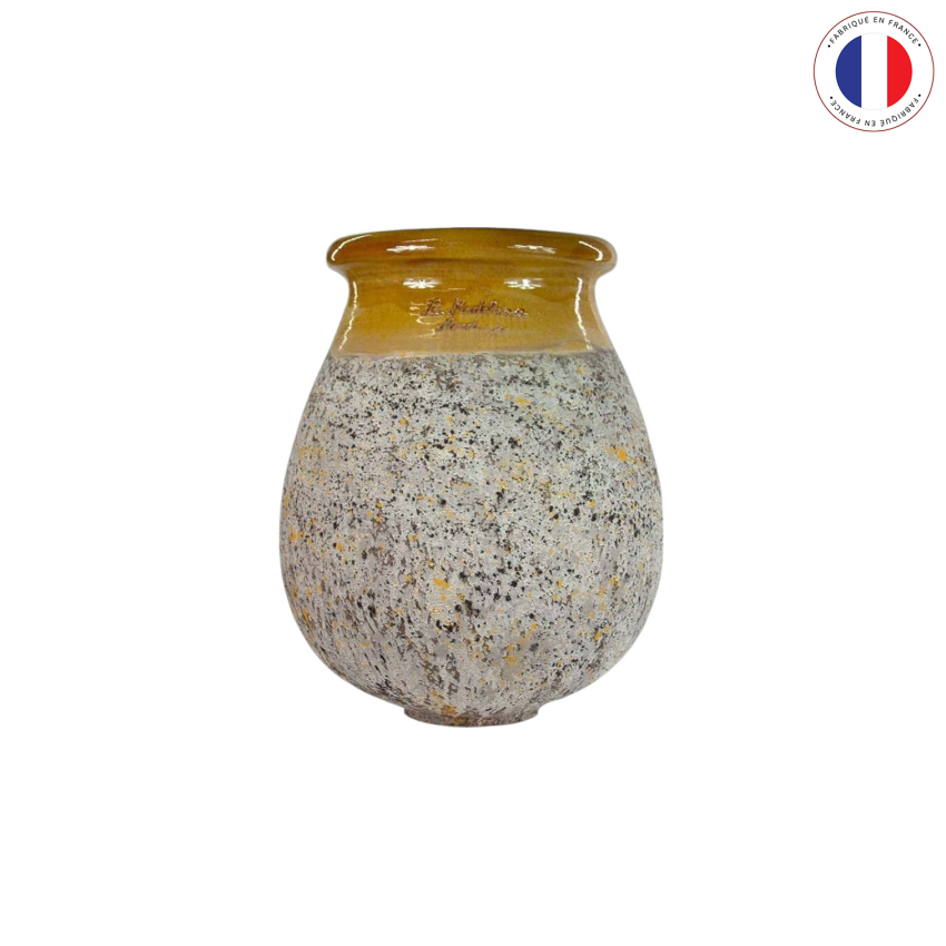 Matériaux d'antan : JARRE BIOT GOUTTE COL JAUNE H92