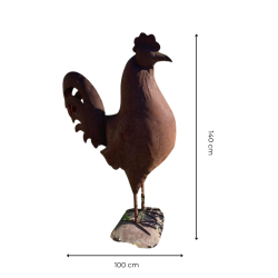Matériaux d'Antan : GRAND COQ EN FER H140