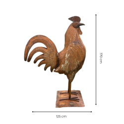 Matériaux d'Antan : GRAND COQ EN FER H165