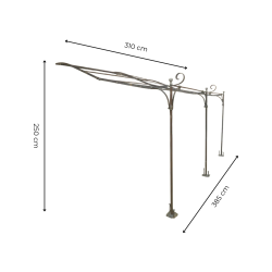 Matériaux d'antan : TREILLE PROVENCALE FER (DEMI PERGOLA) H250