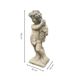 STATUE PUTTO RAISIN PIERRE H90