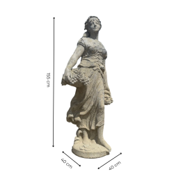 Matériaux d'Antan : STATUE DAME 4 SAISONS AUTOMNE H155