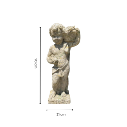 Matériaux d'Antan : STATUE PUTTO 4 SAISONS AUTOMNE H70