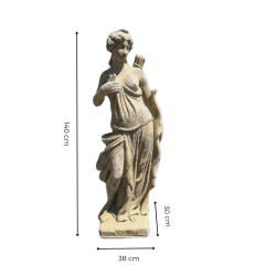 Matériaux d'Antan : STATUE DIANE PIERRE H140