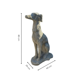 Matériaux d'Antan : CHIEN LEVRIER MEDOR PIERRE H80